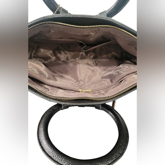 👜🐊 Croc-Embossed Structured Satchel Handbag | New with Strap 🐊👜 - Picture 14 of 16